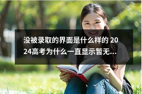 没被录取的界面是什么样的 2024高考为什么一直显示暂无录取信息