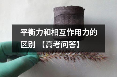 平衡力和相互作用力的区别 【高考问答】