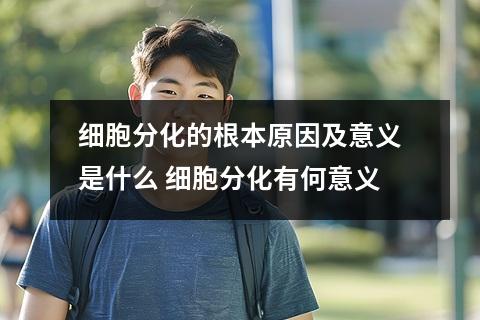 细胞分化的根本原因及意义是什么 细胞分化有何意义