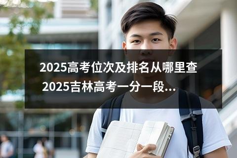 2025高考位次及排名从哪里查 2025吉林高考一分一段表汇总