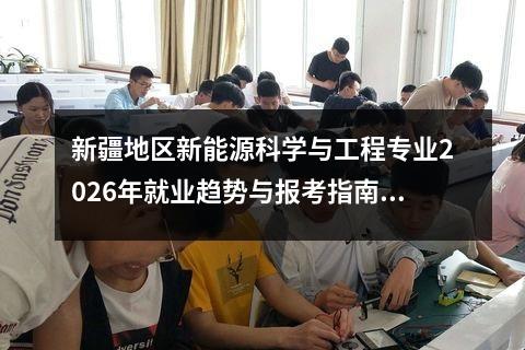 新疆地区新能源科学与工程专业2026年就业趋势与报考指南 【高考问答】