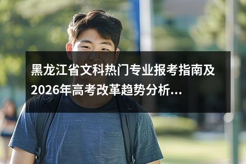 黑龙江省文科热门专业报考指南及2026年高考改革趋势分析 【高考问答】