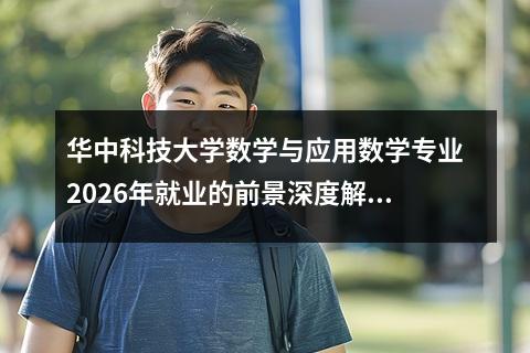 华中科技大学数学与应用数学专业2026年就业的前景深度解析 【高考问答】