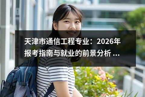 天津市通信工程专业：2026年报考指南与就业的前景分析 【高考问答】