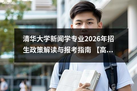 清华大学新闻学专业2026年招生政策解读与报考指南 【高考问答】