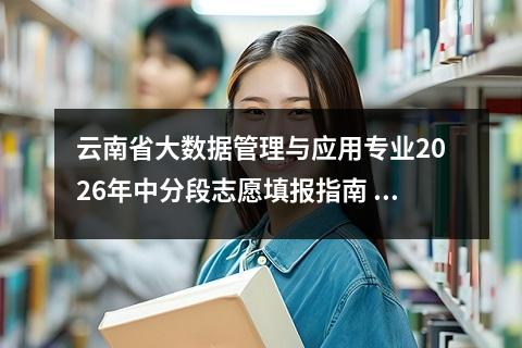 云南省大数据管理与应用专业2026年中分段志愿填报指南 【高考问答】