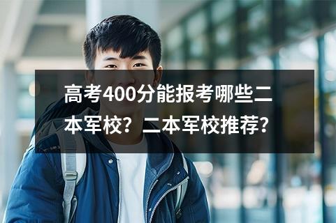 高考400分能报考哪些二本军校？二本军校推荐？