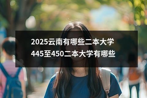 2025云南有哪些二本大学 445至450二本大学有哪些