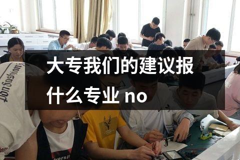 大专我们的建议报什么专业 no