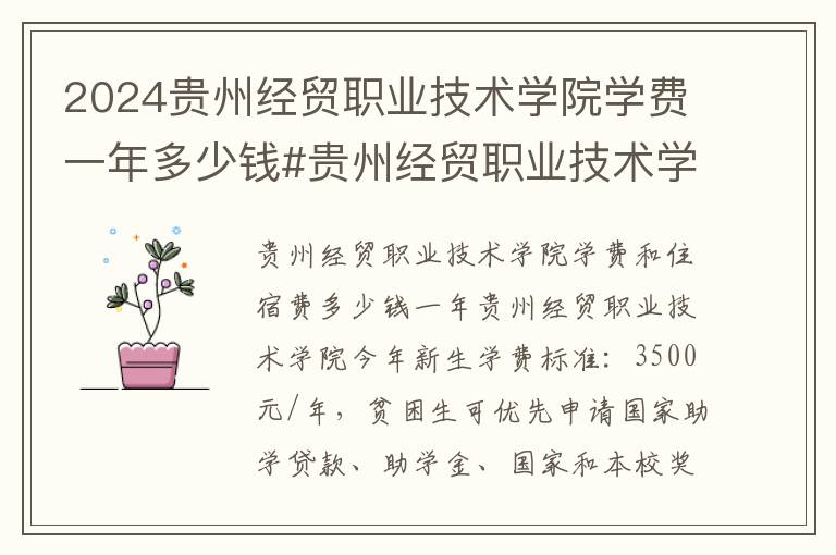 2024贵州经贸职业技术学院学费一年多少钱#贵州经贸职业技术学院学费